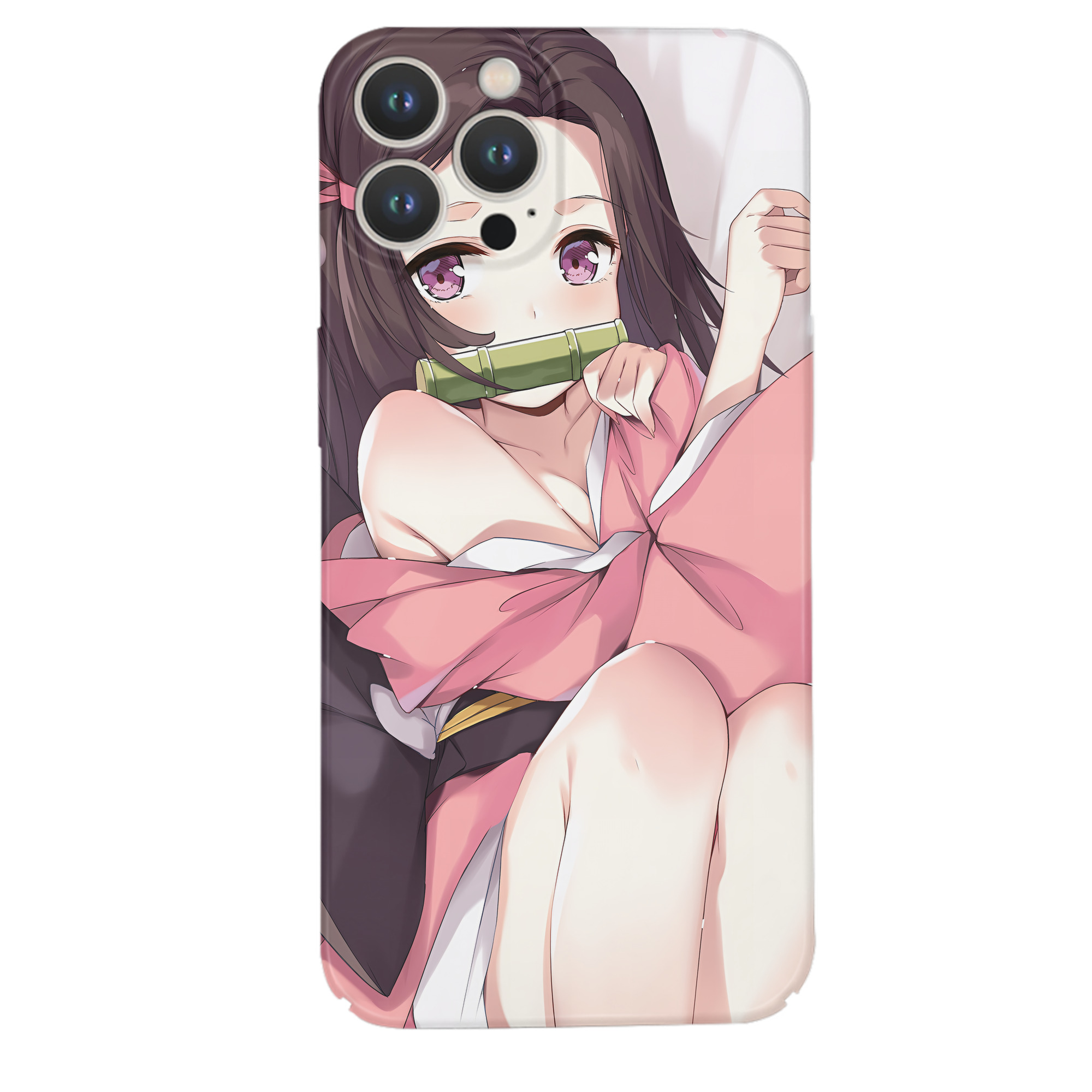 （画像用） 鬼滅の刃（きめつのやいば）竈門 禰󠄀豆子／かまど ねずこ Kamado Nezuko 【iPhone 14シリーズ対応】ハードケース